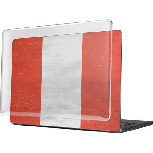 Peru Flag Distressed MacBook Pro 14in (2021-24) Case plus Skin