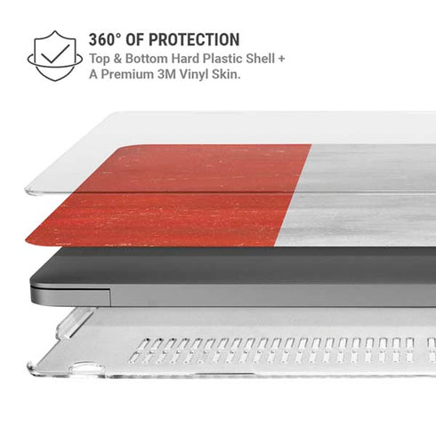 Peru Flag Distressed MacBook Pro 14in (2021-24) Case plus Skin