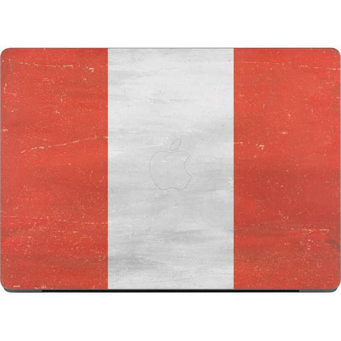 Peru Flag Distressed Apple MacBook Pro 14-inch Skin