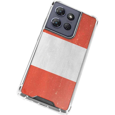 Peru Flag Distressed Moto G Play 5G (2025) Clear Case