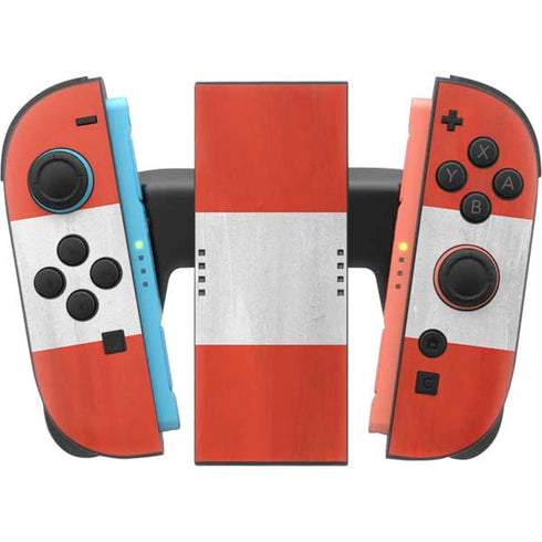 Peru Flag Distressed Nintendo Switch 2 (2025) Joy-Con Controller Skin