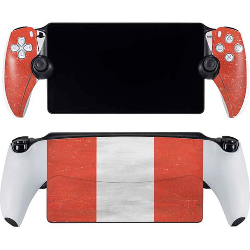 Peru Flag Distressed PlayStation PS5 Skins