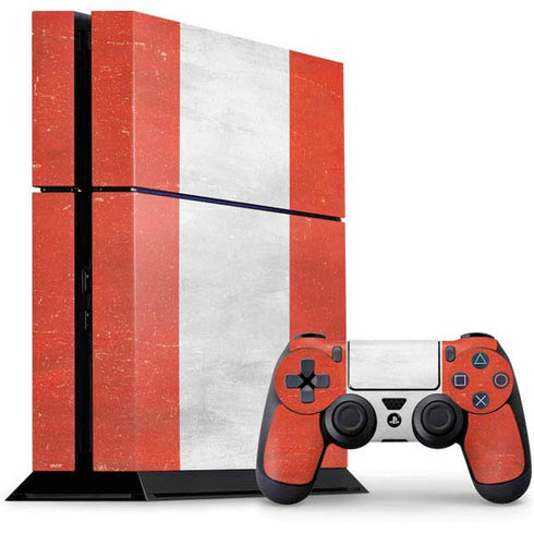 Peru Flag Distressed PlayStation PS4 Skins