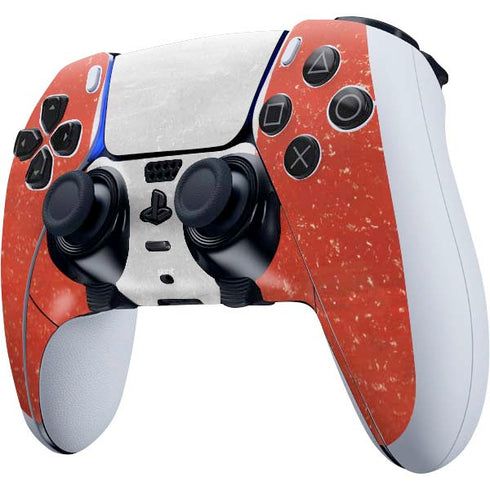 Peru Flag Distressed PS5 DualSense Edge Pro Controller Skin