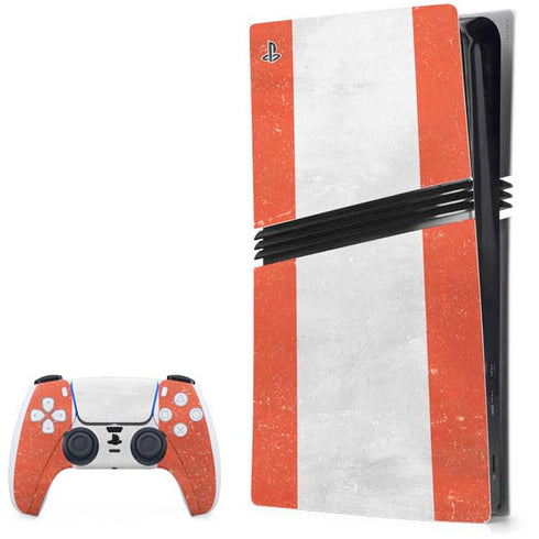 Peru Flag Distressed PS5 Pro Bundle Skin