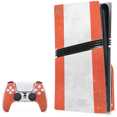 Peru Flag Distressed PS5 Pro Disk Bundle Skin