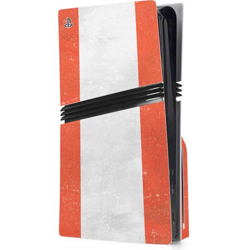 Peru Flag Distressed PS5 Pro Disk Console Skin