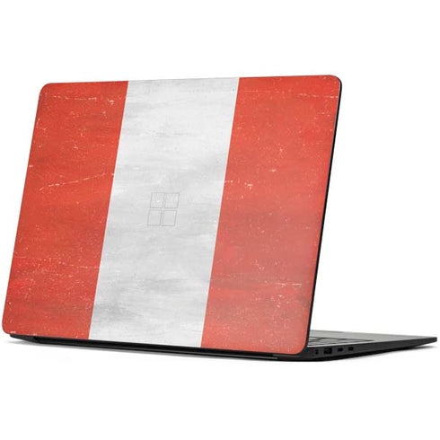 Peru Flag Distressed Surface Laptop 7 13.8in Skin