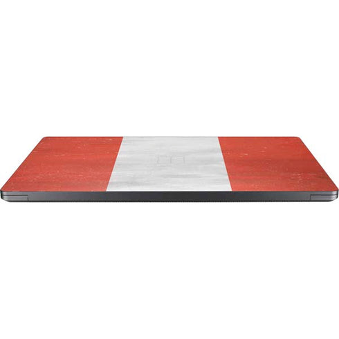 Peru Flag Distressed Surface Laptop 7 15in Skin