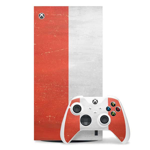 Peru Flag Distressed Xbox Series X Skins
