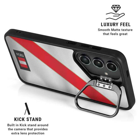 Peru Soccer Flag Galaxy S24 Plus Kickstand Case