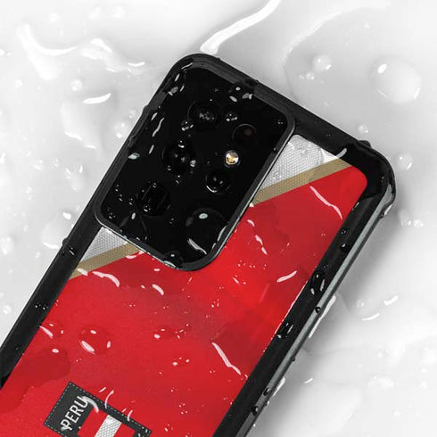 Peru Soccer Flag Galaxy S24 Ultra Waterproof Case