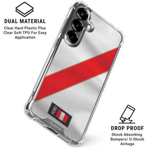 Peru Soccer Flag Galaxy S26 Plus Clear Case