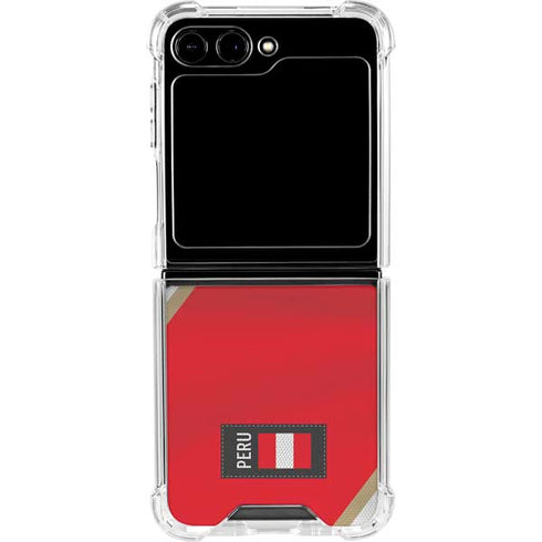 Peru Soccer Flag Galaxy Z Flip6 Clear Case