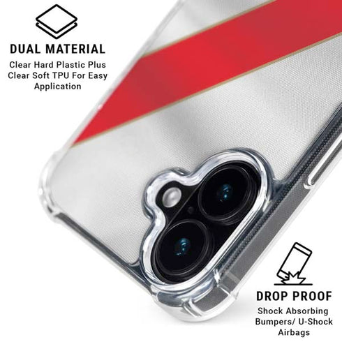 Peru Soccer Flag iPhone 16 Clear Case