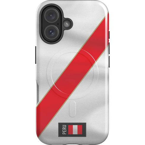 Peru Soccer Flag iPhone 16 Plus Magsafe Impact Case