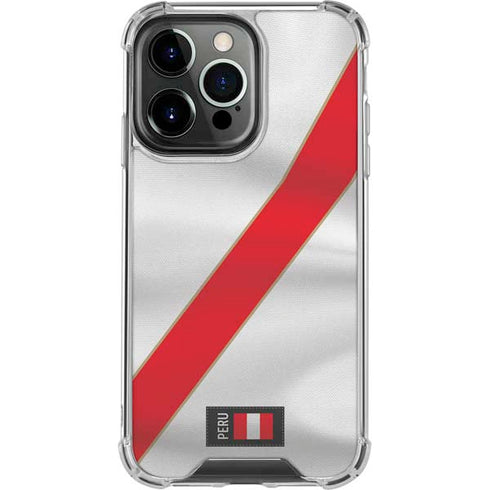 Peru Soccer Flag iPhone 16 Pro Clear Case
