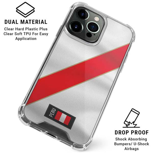 Peru Soccer Flag iPhone 16 Pro Clear Case