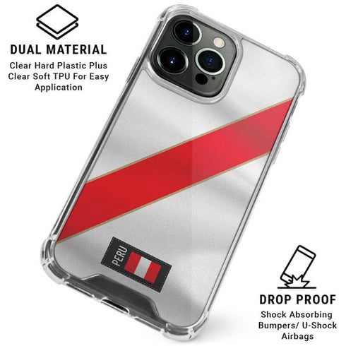 Peru Soccer Flag iPhone 16 Pro Max Clear Case