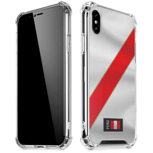 Peru Soccer Flag iPhone X/XS Clear Case