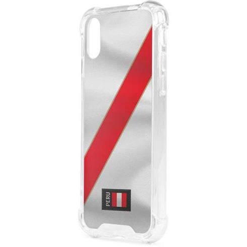 Peru Soccer Flag iPhone XS Clear Case