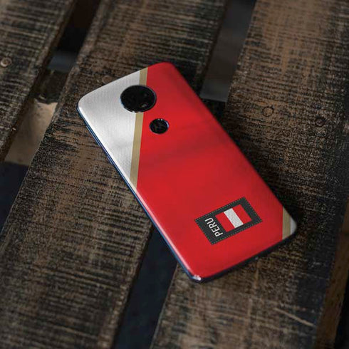 Peru Soccer Flag Moto E5 Plus Skin