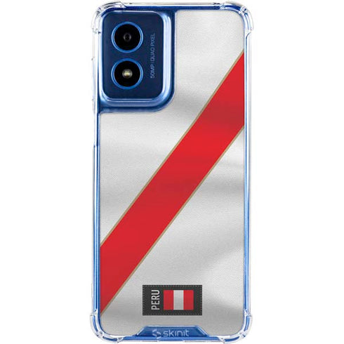 Peru Soccer Flag Moto G Play 4G (2024) Clear Case