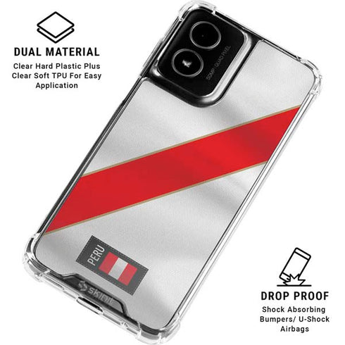 Peru Soccer Flag Moto G Power 5G (2024) Clear Case