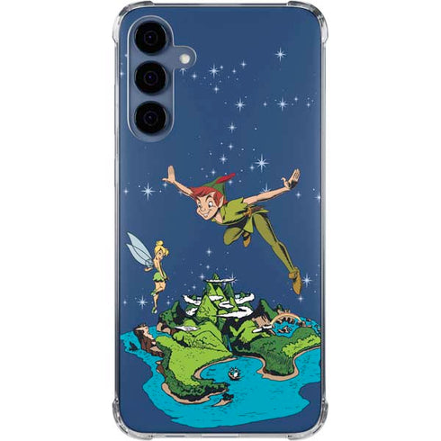 Disney Peter Pan and Tinker Bell in Neverland Galaxy A35 5G Clear Case