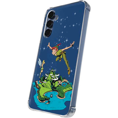 Disney Peter Pan and Tinker Bell in Neverland Galaxy A55 5G Clear Case