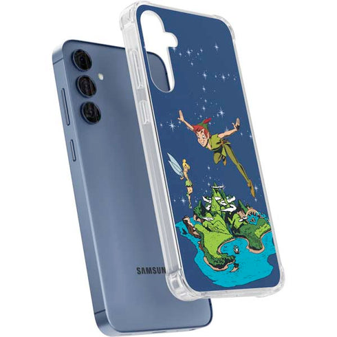 Disney Peter Pan and Tinker Bell in Neverland Galaxy A55 5G Clear Case