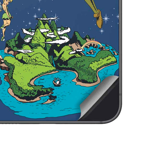 Disney Peter Pan and Tinker Bell in Neverland Galaxy S25 Plus Skin