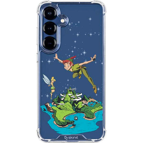 Disney Peter Pan and Tinker Bell in Neverland Galaxy S25 FE Clear Case