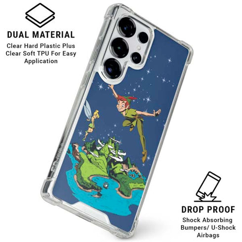 Disney Peter Pan and Tinker Bell in Neverland Galaxy S25 Ultra Clear Case