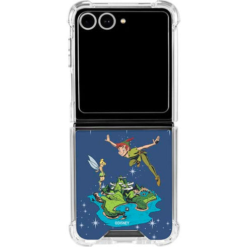 Disney Peter Pan and Tinker Bell in Neverland Galaxy Z Flip7 Clear Case