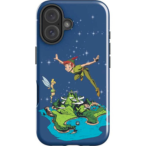 Disney Peter Pan and Tinker Bell in Neverland iPhone 16 Plus Impact Case