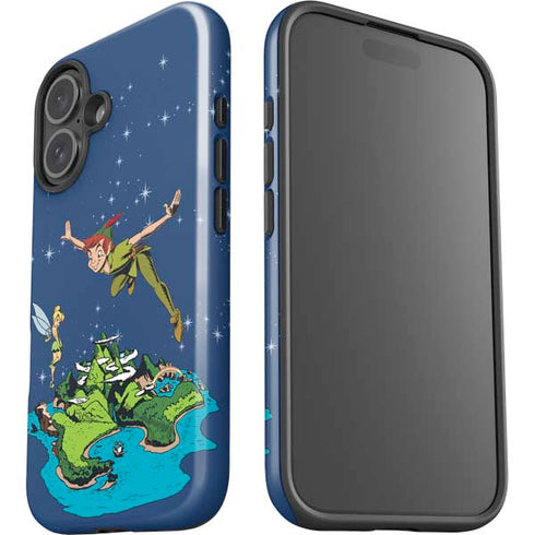 Disney Peter Pan and Tinker Bell in Neverland iPhone 16 Plus Impact Case
