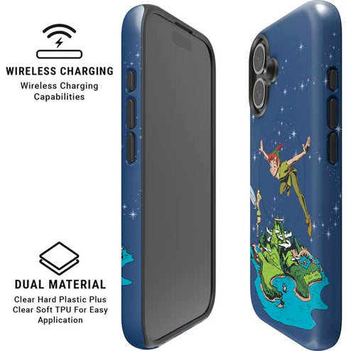 Disney Peter Pan and Tinker Bell in Neverland iPhone 16 Plus Magsafe Impact Case