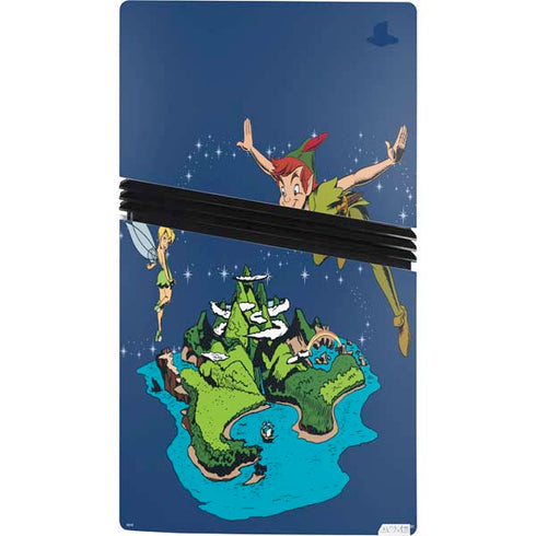 Disney Peter Pan and Tinker Bell in Neverland PS5 Pro Console Skin
