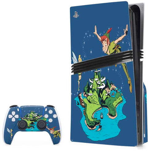 Disney Peter Pan and Tinker Bell in Neverland PlayStation PS5 Skins