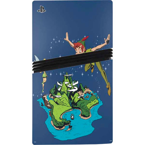 Disney Peter Pan and Tinker Bell in Neverland PS5 Pro Disk Console Skin