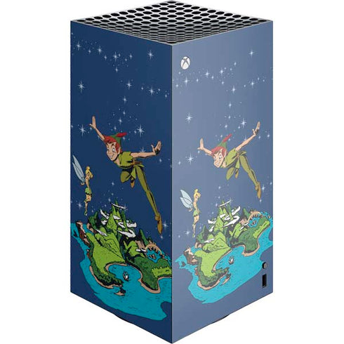 Disney Peter Pan and Tinker Bell in Neverland XBox Series X Digital Edition Console Skin