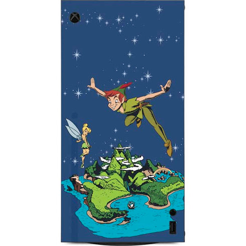 Disney Peter Pan and Tinker Bell in Neverland XBox Series X Digital Edition Console Skin