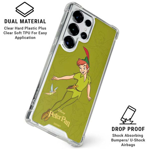 Disney Peter Pan and Tinker Bell Portrait Galaxy S25 Ultra Clear Case