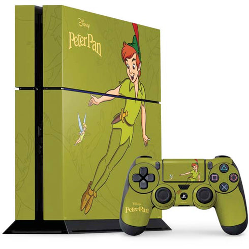 Disney Peter Pan and Tinker Bell Portrait PlayStation PS4 Skins