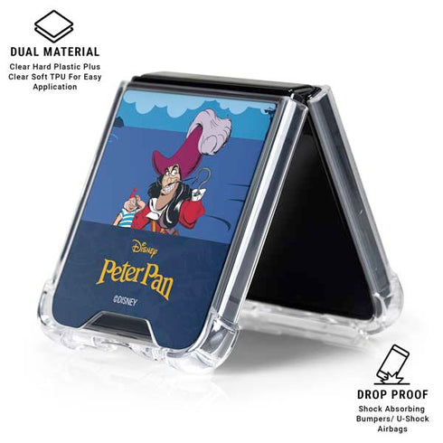 Disney Peter Pan Captain Hook and Smee Galaxy Z Flip6 Clear Case