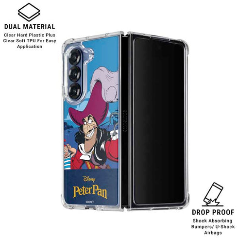 Disney Peter Pan Captain Hook and Smee Galaxy Z Fold7 Clear Case