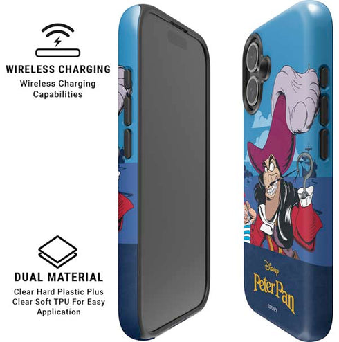 Disney Peter Pan Captain Hook and Smee iPhone 16 Magsafe Impact Case
