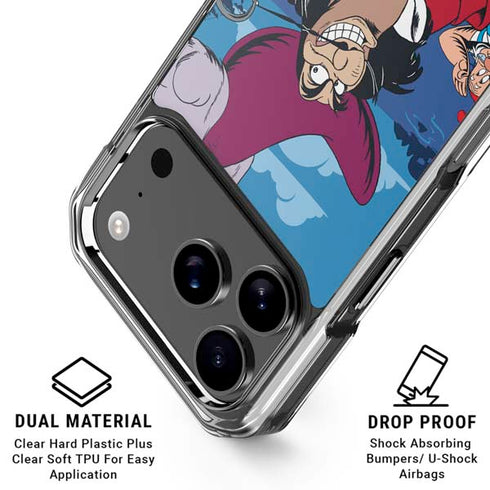 Disney Peter Pan Captain Hook and Smee iPhone 17 Pro Max Clear Case