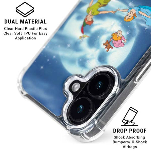 Disney Peter Pan Wendy and the Boys to Neverland iPhone 16 Plus Clear Case
